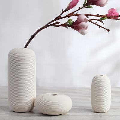 China Europe Round Wire Simple Nordic Style Ceramic Vase for sale