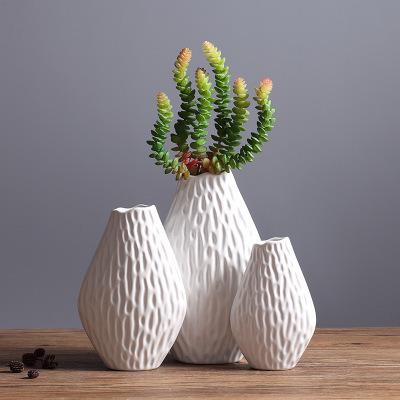 China Europe Nordic Simple Ceramic White Vase Small for sale