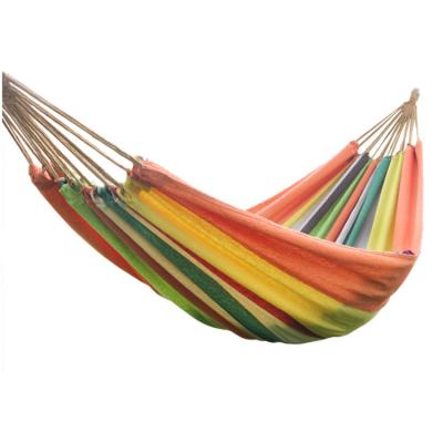 China Adult Outdoor Camping Hanging Cotton Swing Chair Garden Spreader Bar 2 Person Hammock Bed for sale