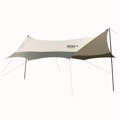 China Hexagonal Camping Tent Diamond Ground Nail Square Tent Canopy Outdoor Crane Pop Up Shade Beach Shelter Sun Shelter With Sand Shovel for sale