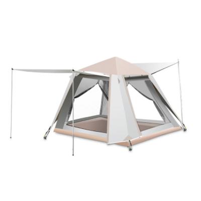 China Diagonal Bracing Type 4 Person UV Protect Awnings Tent Fully Outdoor Automatic Beach Tent for sale