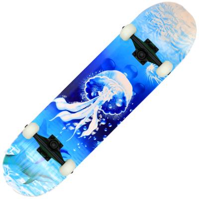 China 2021 Wholesale Adult Custom Made Custom Four Wheel Maple Road Skateboard Custom Double Spots for sale