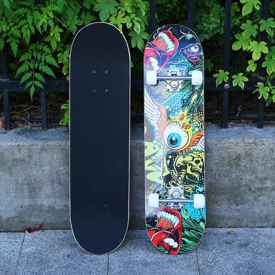 China Youth Skateboard Wide Double Aluminum Alloy Double Children's Skateboard Maple Face Board Adult Walking Rocker Board for sale