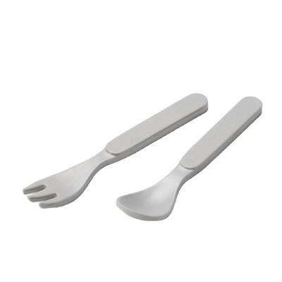 China MLS Sustainable Custom Bamboo Fiber Spoon And Fork For Kids for sale