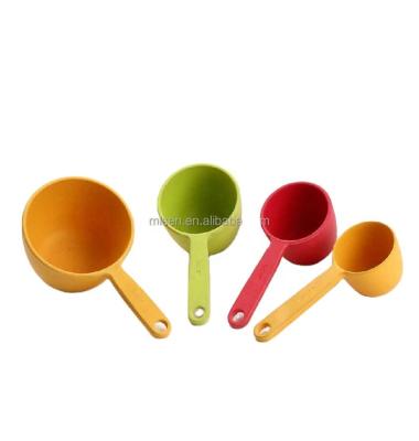 China Sustainable Kitchen Used Colored Bamboo Fiber Spoon for sale