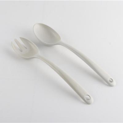 China Customized MLS Sustainable Bio Sets Bamboo Fiber Spoon And Fork for sale