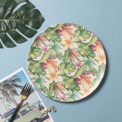 China MLS eco sustainable tableware decal printing bamboo fiber dinner plate for sale