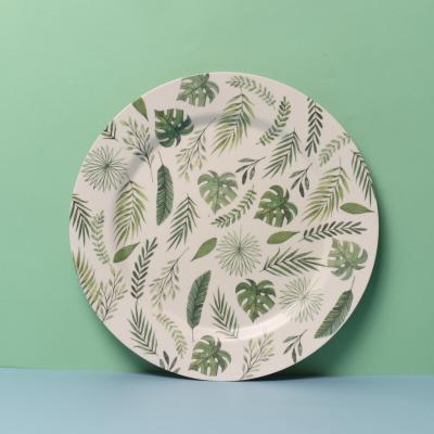 China MLS Bio Sustainable Tableware Decals Bamboo Fiber Dinner Plate for sale