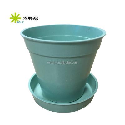 China Eco-friendly Popular Design Colorful Bamboo Fiber Flower Pot Biodegradable for sale