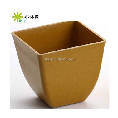 China Modern New Design Biodegradable Bamboo Fiber Flower Pot for sale