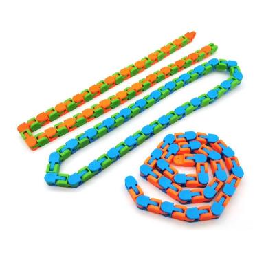 China Interesting hot sale 24 bike chain track fidgety toy, relax and train wacky tracks finger, decompression roller bike chain fidgety for sale