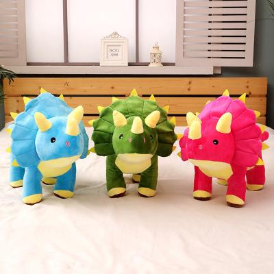 China Cute Soft Dinosaur Plush Doll Toy Stuffed Animal Triceratops Doll Safety Dinosaur Plush Doll Gifts For Children for sale