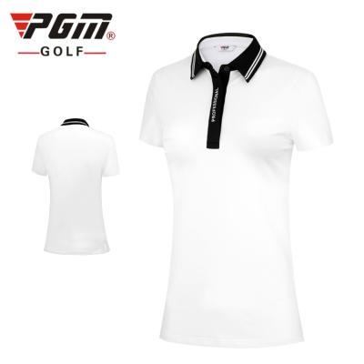 China PGM YF279 Anti-Wrinkle Manufacturer Bulk Golf Shirt Ladies High End Custom Golf T-Shirt For Women for sale