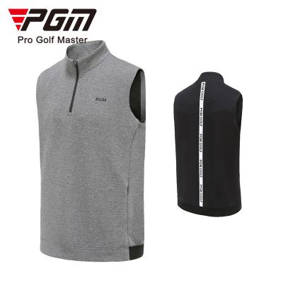 China Anti-wrinkle PGM YF361 golf apparel supplier tracksuit custom golf vest sleeveless jacket for men for sale