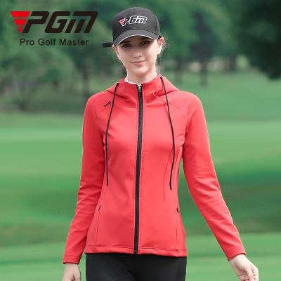 China PGM YF346 Breathable Outdoor Zipper Long Sleeve Golf Sweater Spandex Women Golf Jacket for sale