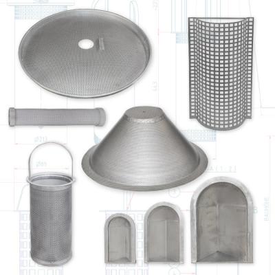 China Excellent Filtration Performance Stainless Steel Flat Bottom Temporary Cone Type Fabricated Temporary Strainers for sale