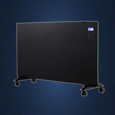 China Hotel 1000W 2000W Remote Control Panel Convector Glass Heater With 24h Timer for sale