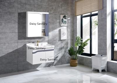 China Modern Washbasins PVC Bathroom Vanity With Metal DTC Runners And Hinges for sale