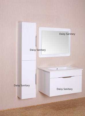 China Single Integrated Ceramic Basin Wall Hung Vanities For Small Bathrooms for sale