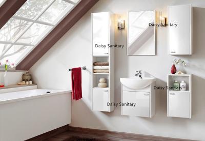 China White And Red Wall Hung Basin Unit , 5 Doors Wall Mounted Bathroom Vanity Units for sale