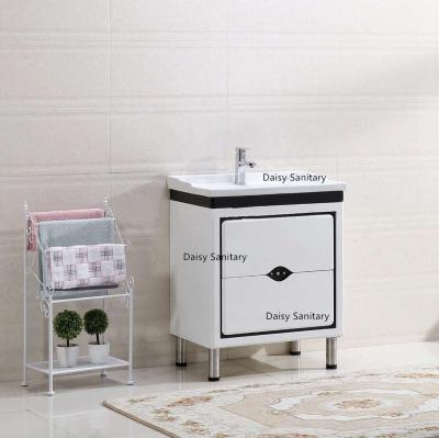 China Environmental Friendly Corner Sink Vanity , Finger Pull Handle White Corner Vanity for sale