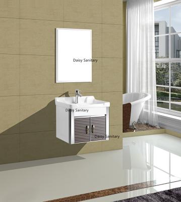 China Space Saving Small Wall Mount Bathroom Vanity With Simple Silver Mirror for sale