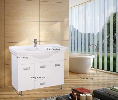 China 100 Inch White Freestanding Bathroom Vanity Anti - Pollution Easy Cleaning And Sanitizing for sale