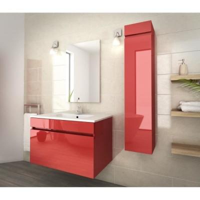 China 80 Inch Red Single Bathroom Vanity , Good Stability Bathroom Vanity With Sink for sale