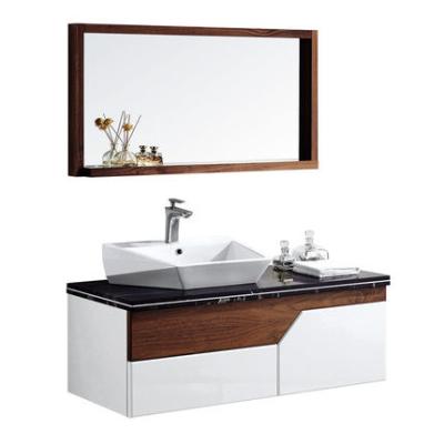 China Black marble countertops Bathroom Vanity with Triangle shape basin for sale