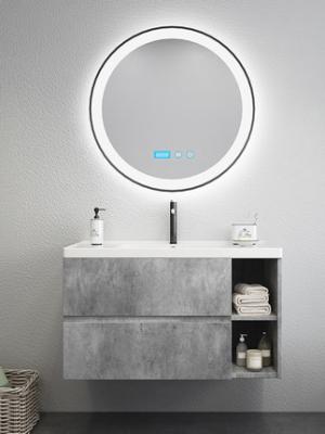 China Popular grey Single Bathroom Vanity with round or square touch mirror for sale