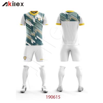 China New Arrival Breathable Classic Collar Quick Dry Sublimated Full Set Soccer Kit Soccer Wear For Sale for sale