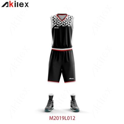 China Akilex Breathable Reversible Custom Basketball Uniforms Set Shirt , High Quality Sublimation Tank Top for sale