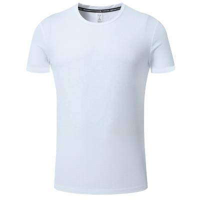 China Custom Wholesale QUICK DRY Running Fitness Mens Gym Wear Polyester Spandex Print V Neck Men's Clean Logo T-Shirt for sale