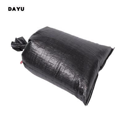 China Recyclable Black Color Woven Poly Bag For Coal Sand Industry for sale