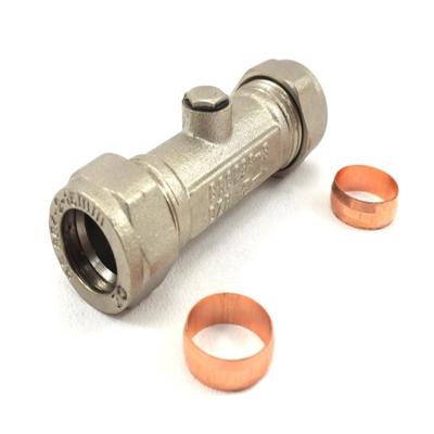 China General Otore CR second check brass valve with 15mm compression ends for sale