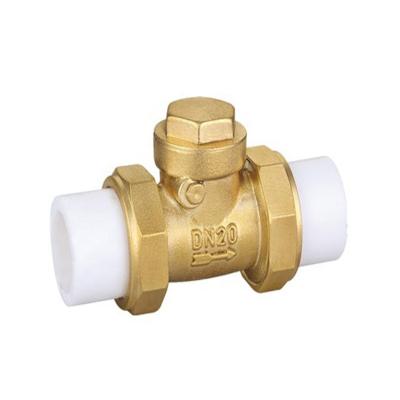 China General Yuhuan 3/4 Inch PPR Check Valve Horizontal Brass Copper Check Valve With Union for sale