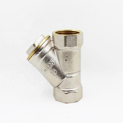 China General Yuhuan Dn25 PN16 Forged Y Brass Water Filter Strainer Brass Filter Valve for sale