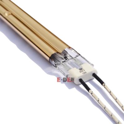 China Roland Printer Using Twin Quartz Gold Tube IR Reflector Glass Lamp With 400V 6000W for sale