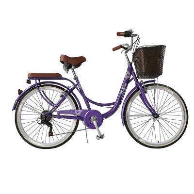 China 2021 cheap 26 inch hot sale factory direct steel frame sepeda city bike women's city bicycle for sale