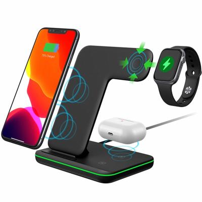 China 3in1 Multifunctional 3 in 1 Wireless Charger Fits Apple Multifunctional Mobile Phone Watch Headset Bracket for sale