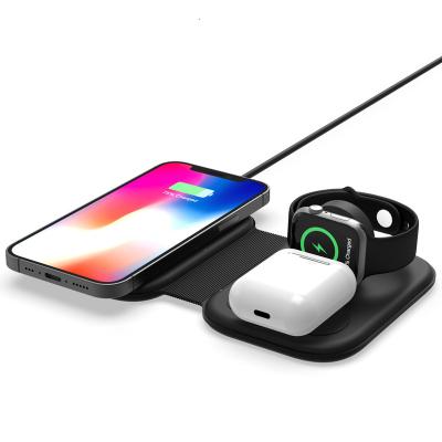 China 3in11Multifunction 3in1 Folding Portable Mobile Phone Wireless Charger Fits Apple Cell Phone Watch Headphone for sale