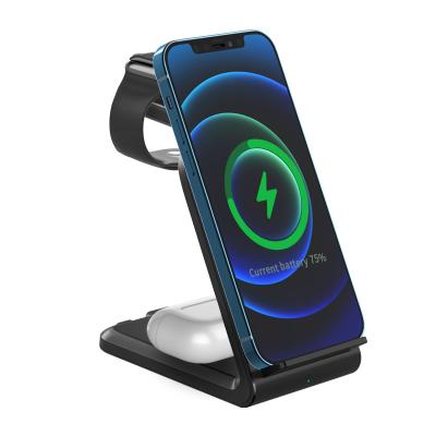 China 4in1 Multifunctional Mobile Phone Vertical Wireless Charger Suitable for Apple Watch Earphone 3-4 in 1 Wireless Charger for sale