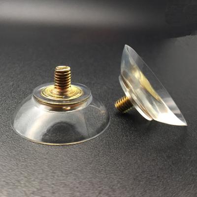 China Easy To Use 30mm Small Poster Clear Transparent PVC Suction Cup With Screws for sale