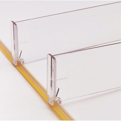 China Hookei Retail Display In Stock 500 Molds Customized Supermarket Pharmacy Adjustable Clear Acrylic Fridge Shelf Dividers For Display for sale