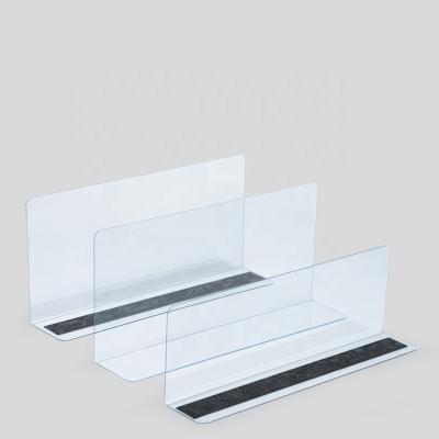 China PVC Retail Clear Plastic Display Product L Shape Magnetic Shelf Divider For Supermarket Convenience Store for sale