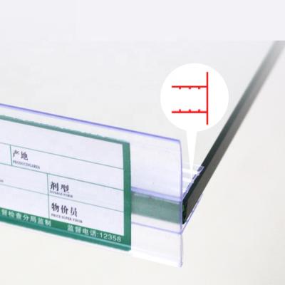 China Supermarket Manufacturing Display Supermarket Shelf Label Strip Price Tag Holder Plastic for sale