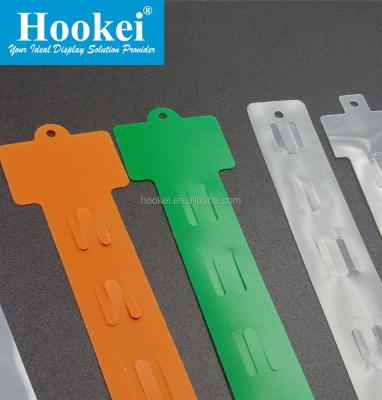 China Shop Display Rack Hot Sale Custom Design PP Show Clip Strip Supermarket 12 Plastic Hooks Hanging Clip Strip With Cheap for sale