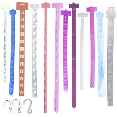 China Supplier 6 Hooks Plastic Hooks Clip Strip Hot Sale Shop Display Stand Hanging Clip Strip For Supermarket for sale