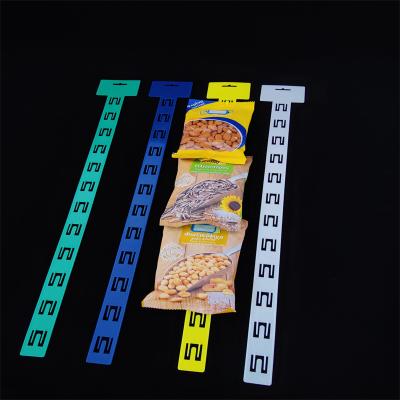 China Supermarkt Shelf Metal Display 12 Station Hanging Merchandise Strips For Retail Display With Label Header for sale