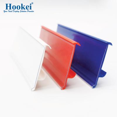 China Supermarkt Best Plastic Clip Hanger Shelf Price Tag Rack Display Props Data Selling Transparent Strip for sale